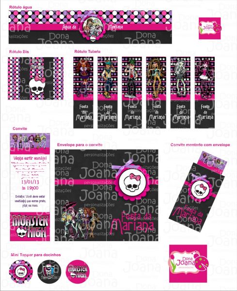 Kit digital para imprimir - Monster High