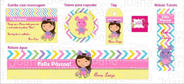 Kit digital Páscoa Menina