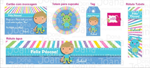 Kit digital Páscoa Menino