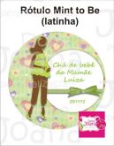 Rótulo para minto to be (latinha) Chá de bebê Green