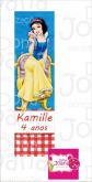 Rótulo para tubete Branca de Neve